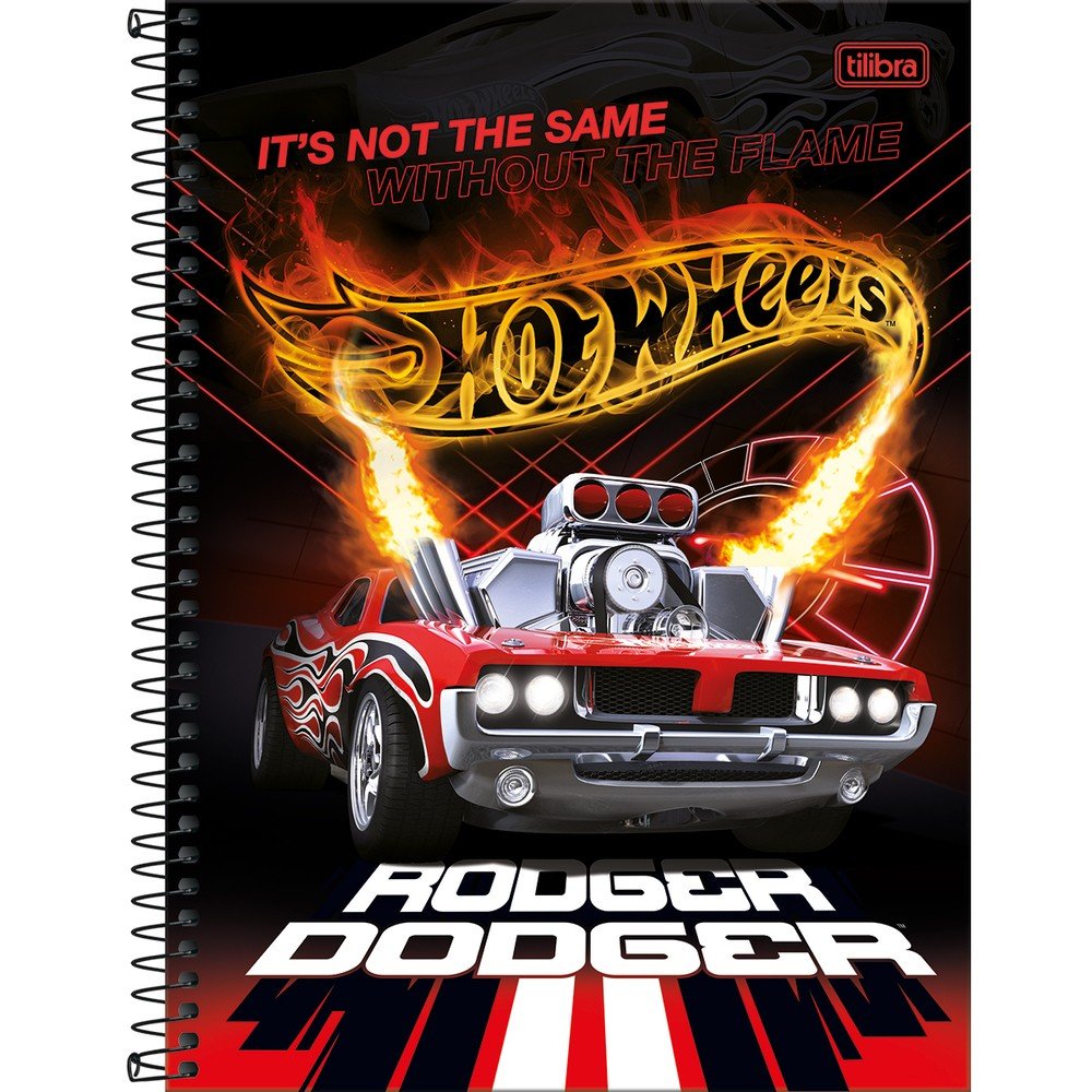 Caderno Espiral Universit Rio Capa Dura Fls Vermelho Hot Wheels