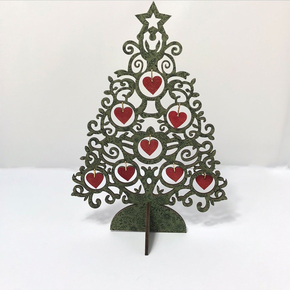 Enfeite Decorativo Árvore de Natal em MDF.