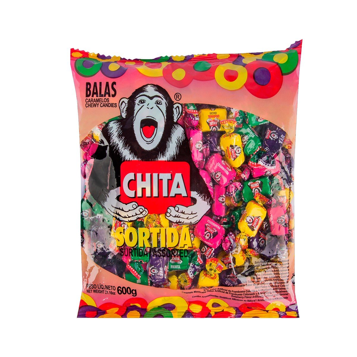 Bala Chita Sortida Mastigável 500g Cory