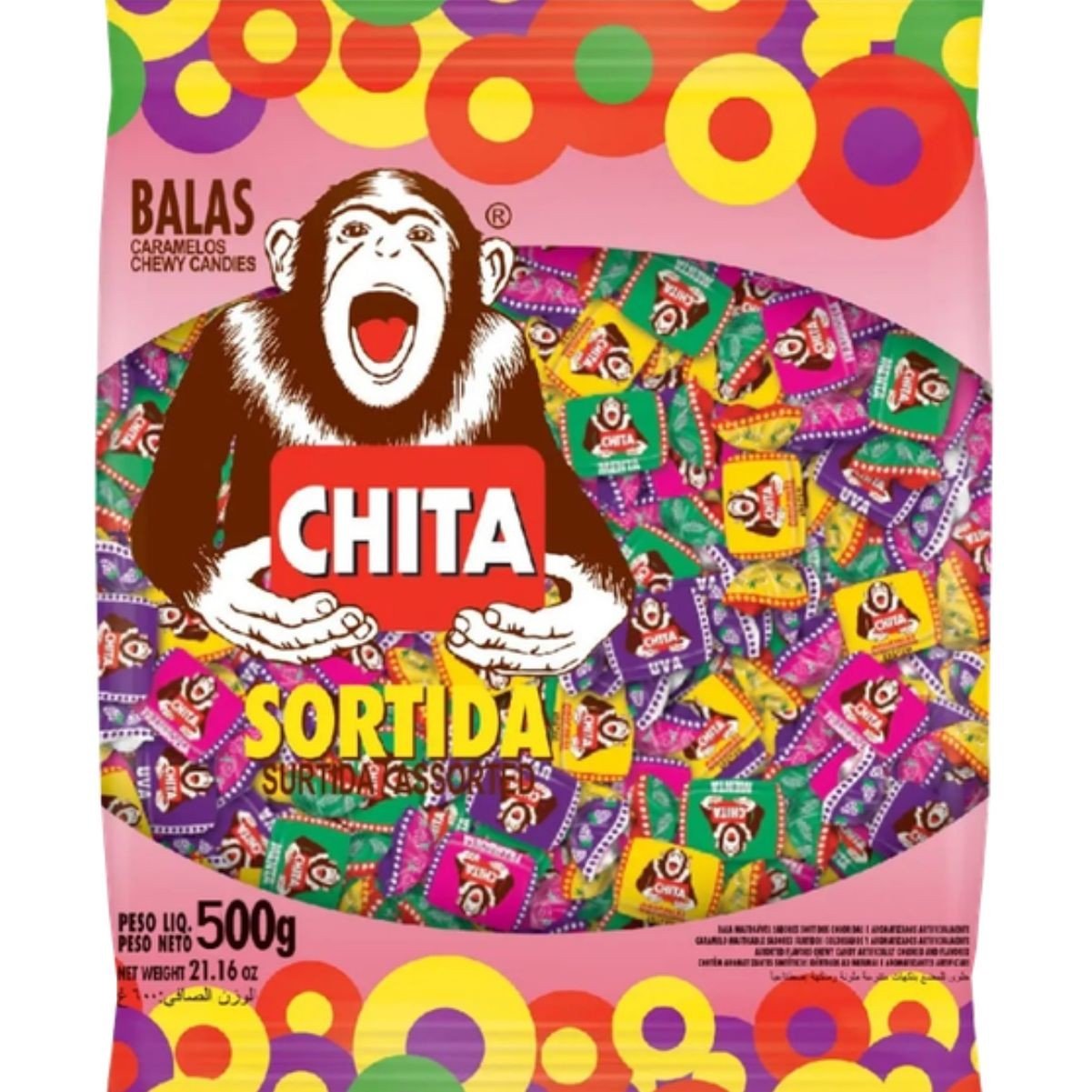 Bala Chita Sortida Mastigável 500g Cory