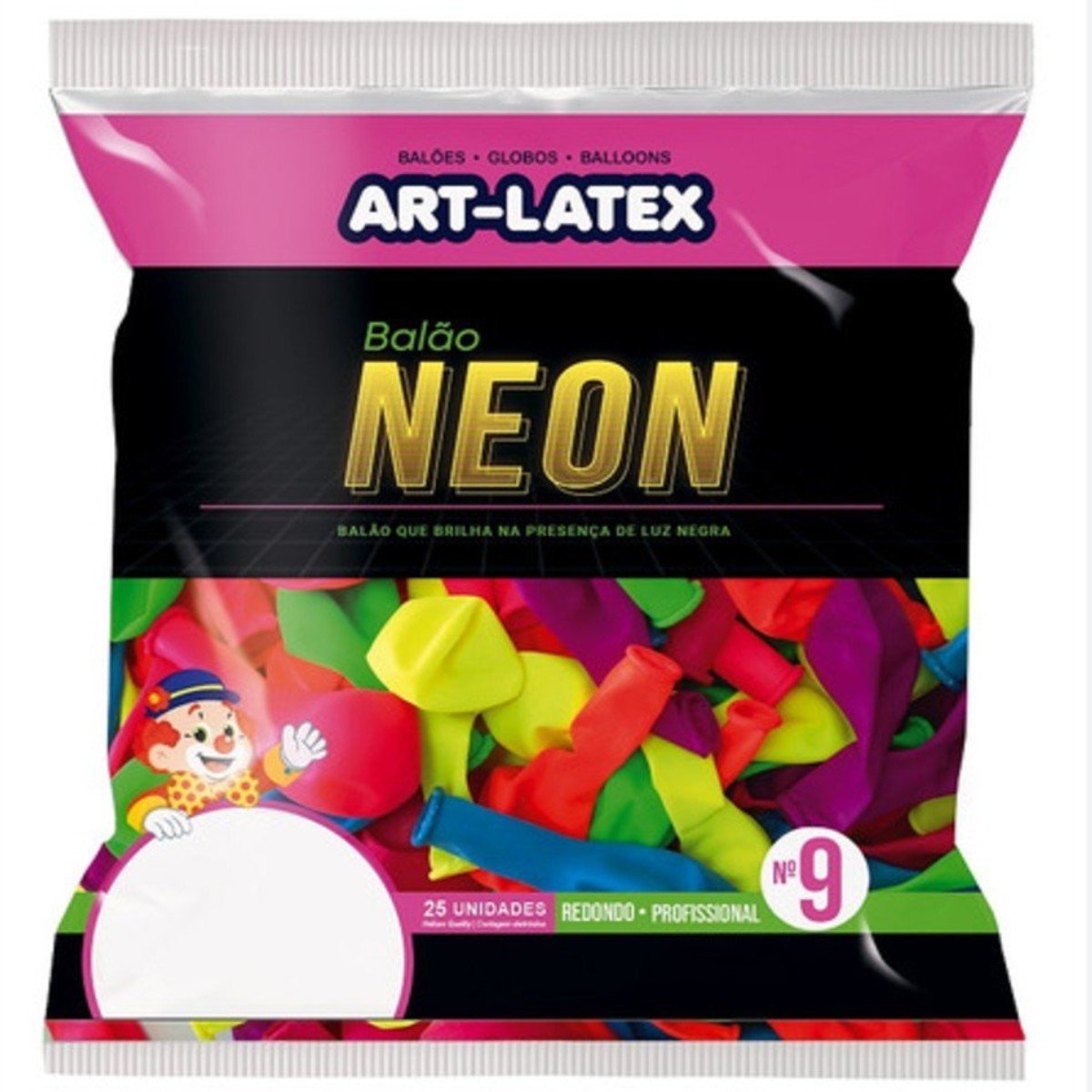 Bexiga Neon Sortida N° 9 25un Art Latex - Welban
