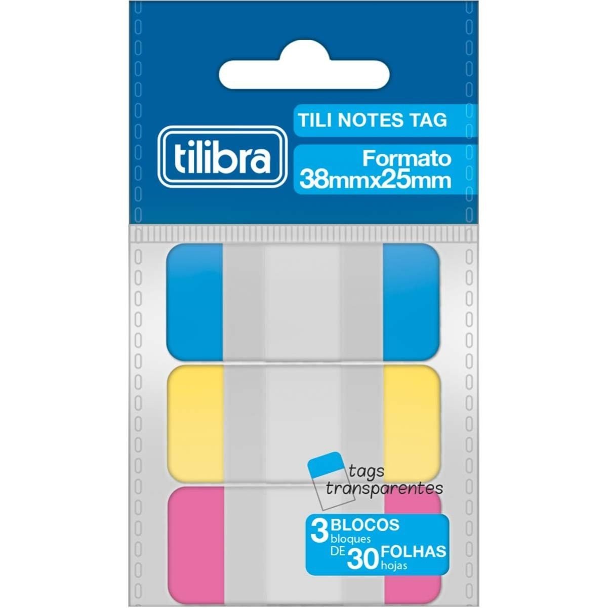 Bloco Adesivo Tili Notes Neon Tag 3 Cores 3x30fls Tilibra