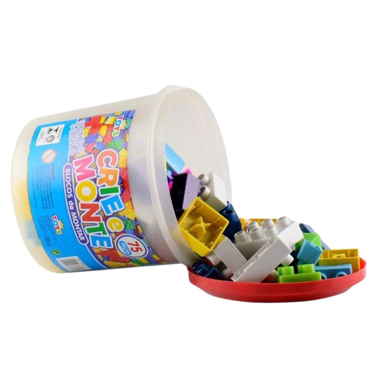 Bloco Crie E Monte 75 Pcs Ref 0313 Mini Toys - Welban