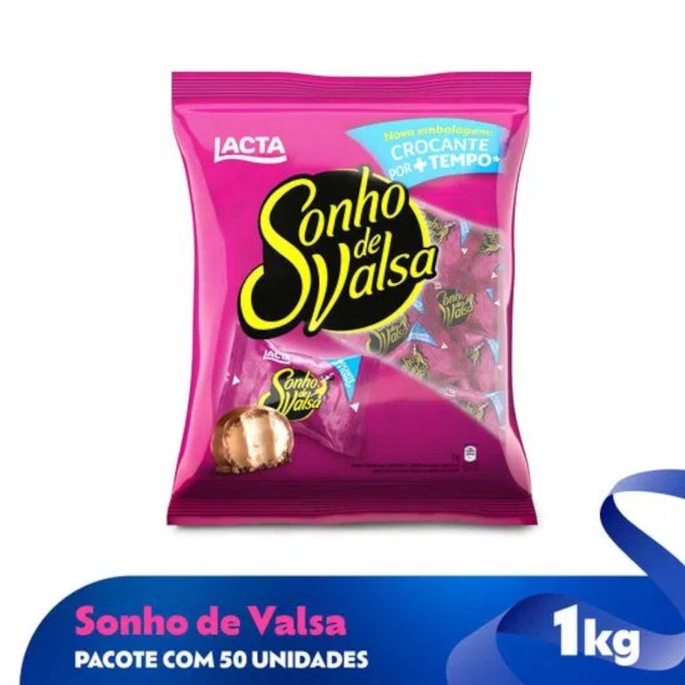 Bombom Sonho De Valsa 50 Unidades 1Kg Lacta - Welban