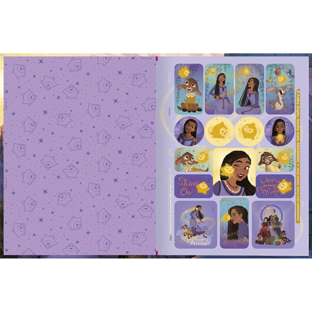 Caderno Brochura Univ CD 80fls Bege Pixar São Domingos - Welban