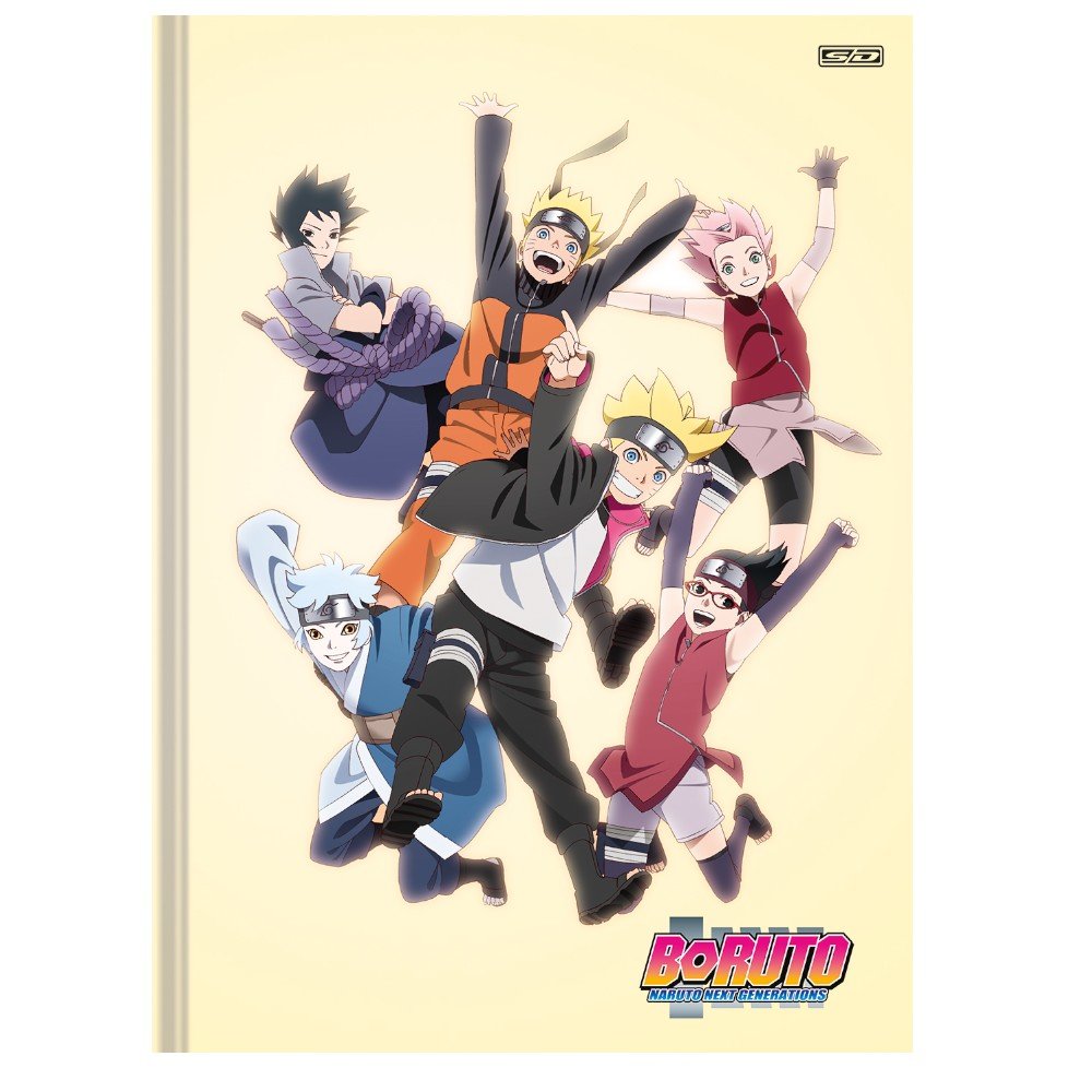Caderno Brochura Grande CD 80 Folhas Naruto São Domingos