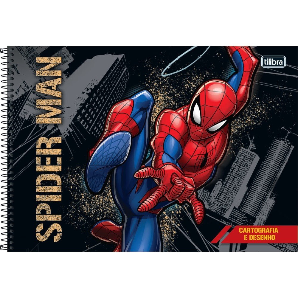 Caderno Cartografia Desenho Spider 80 Fls - Tilibra - Mundo do Estudante