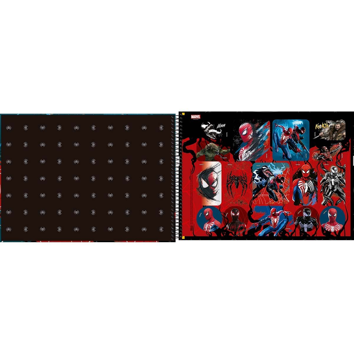 Caderno de Desenho Espiral Capa Dura 80 Folhas Colorido Aranhas e Venom Spider Man Game Tilibra Caderno de Desenho Espiral Capa Dura 80 Folhas Colorido Aranhas e Venom Spider Man Game Tilibra