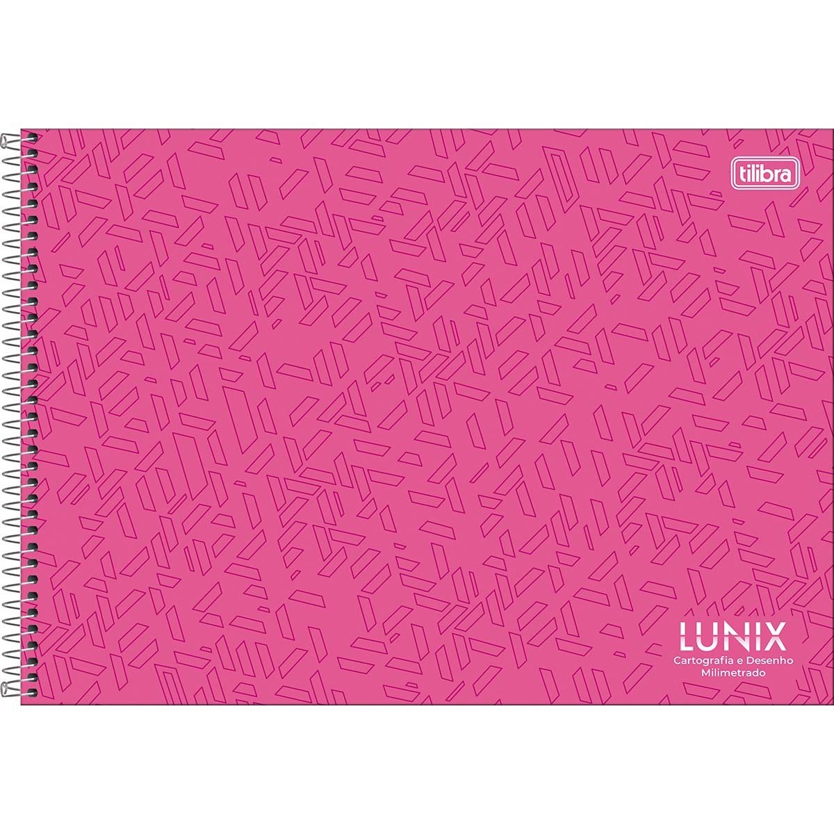 Caderno de Desenho Espiral Capa Dura Com Margem 60 Folhas Rosa Lunix ...