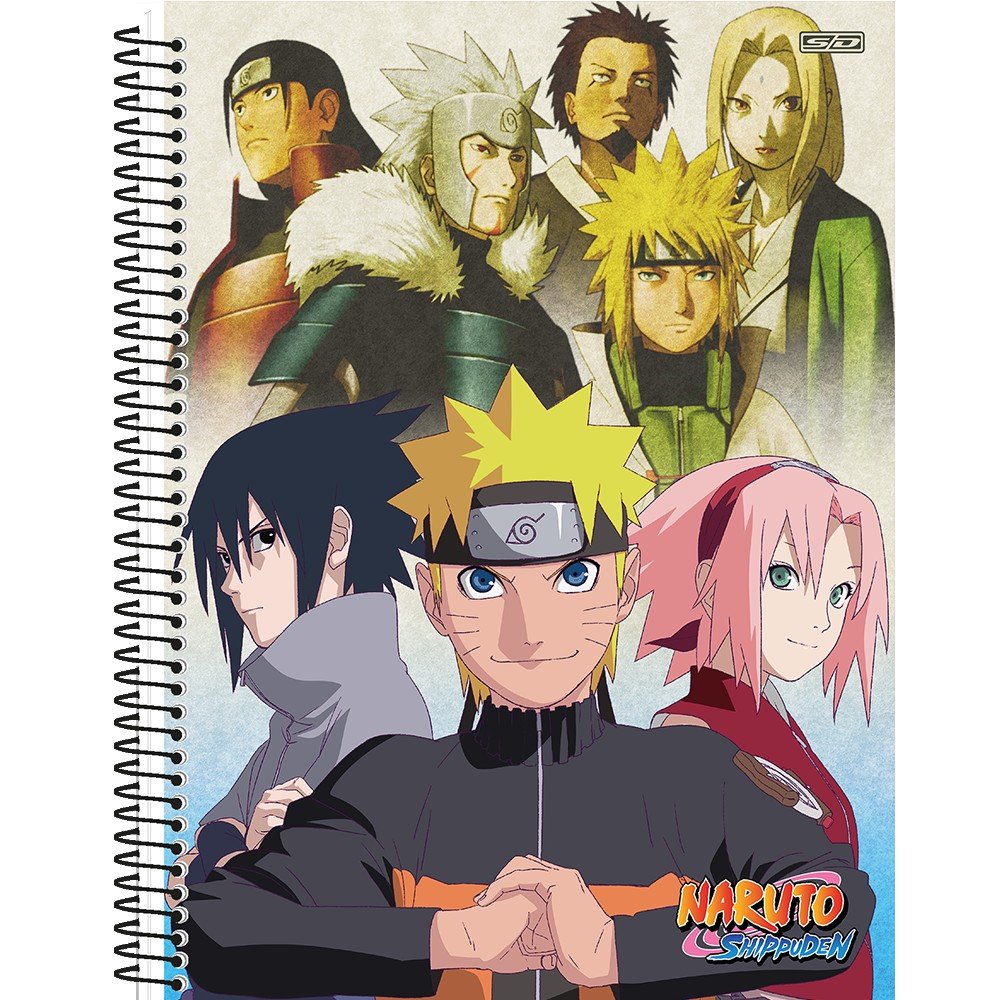 Caderno Brochura 1/4 (pequeno) Capa Dura 80 Fls Naruto São Domingos na  Papelaria Art Nova