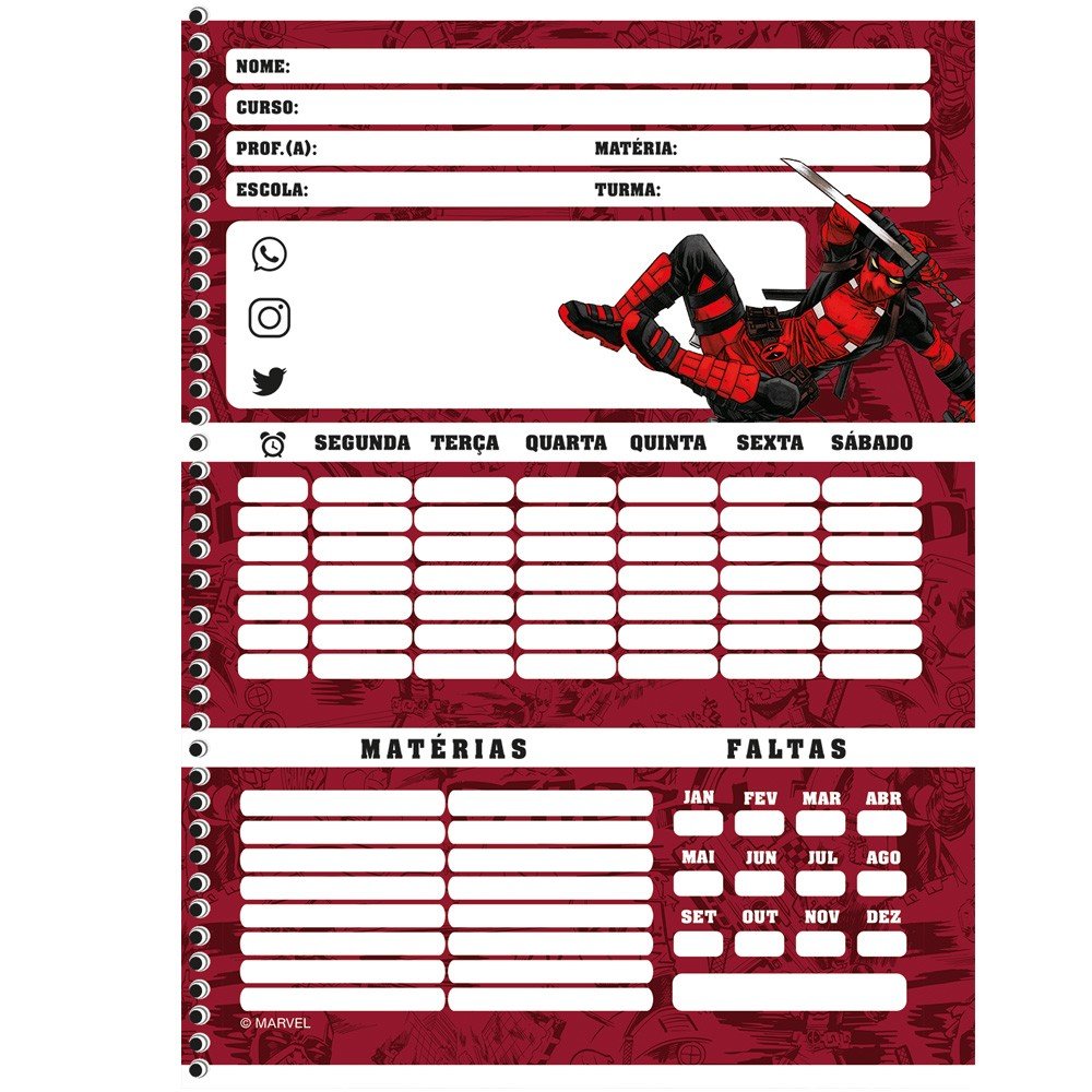 Caderno Espiral Univ CD 80fls Time Boruto São Domingos - Welban