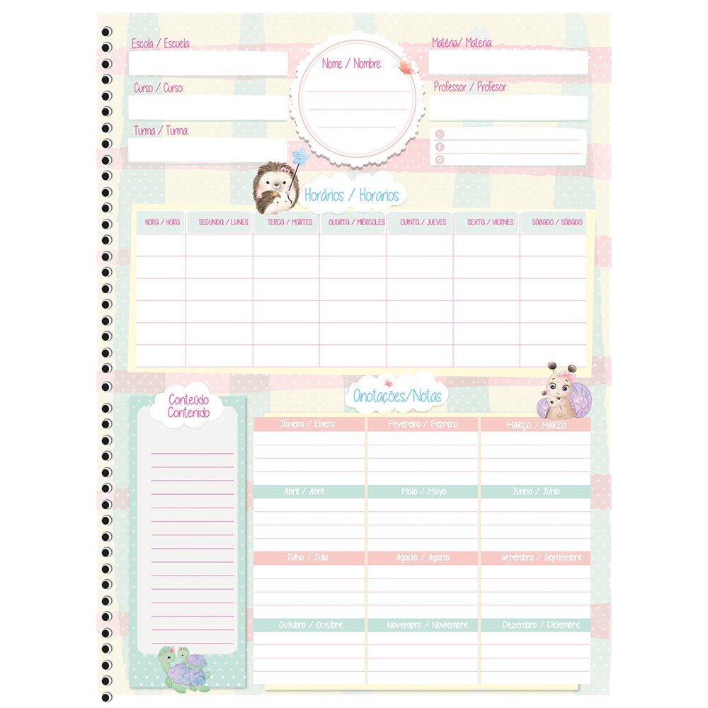 Caderno Espiral Univ CD 80fls Branco Boruto São Domingos - Welban