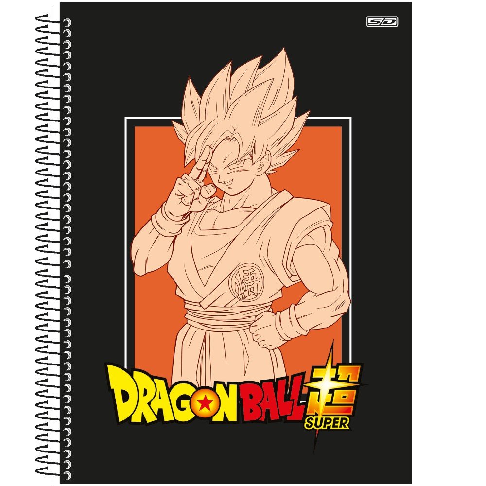 Caderno De Desenho Dragon Ball Super 60 Folhas Cartografia - Tem