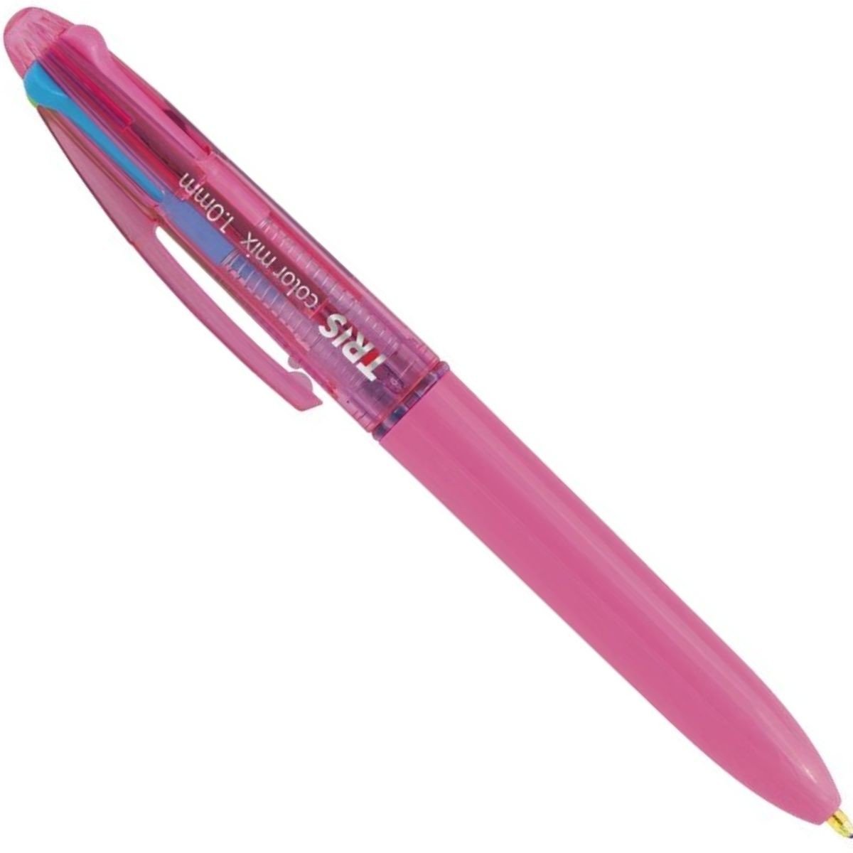 Caneta Esferográfica 1.0mm 4 Cores Rosa Color Mix Tris