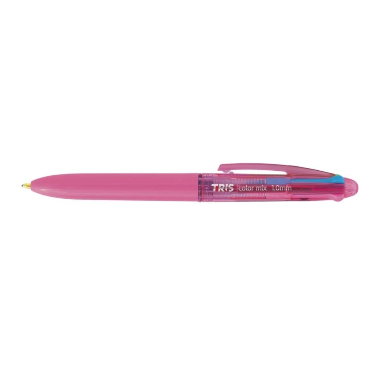Caneta Esferográfica 1.0mm 4 Cores Rosa Color Mix Tris