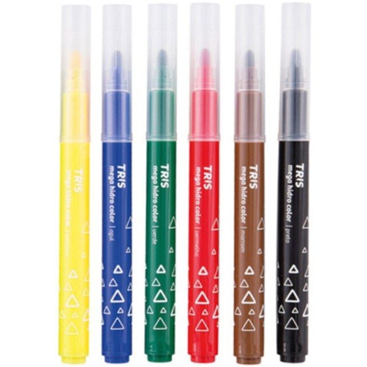 Caneta Hidrocor 6 Cores Mega Hidrocolor Tris