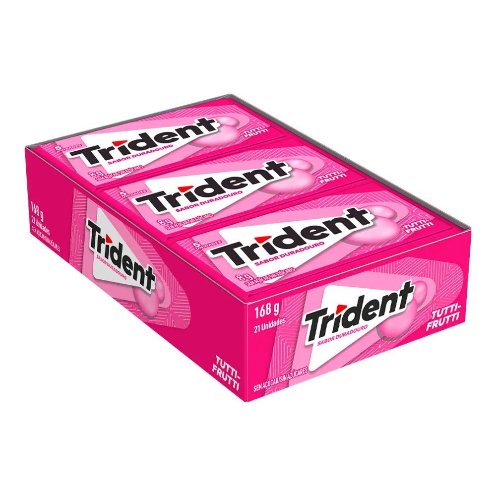 Chiclete Trident Tutti-Frutti 8g 21 Unidades Mondeléz - Welban