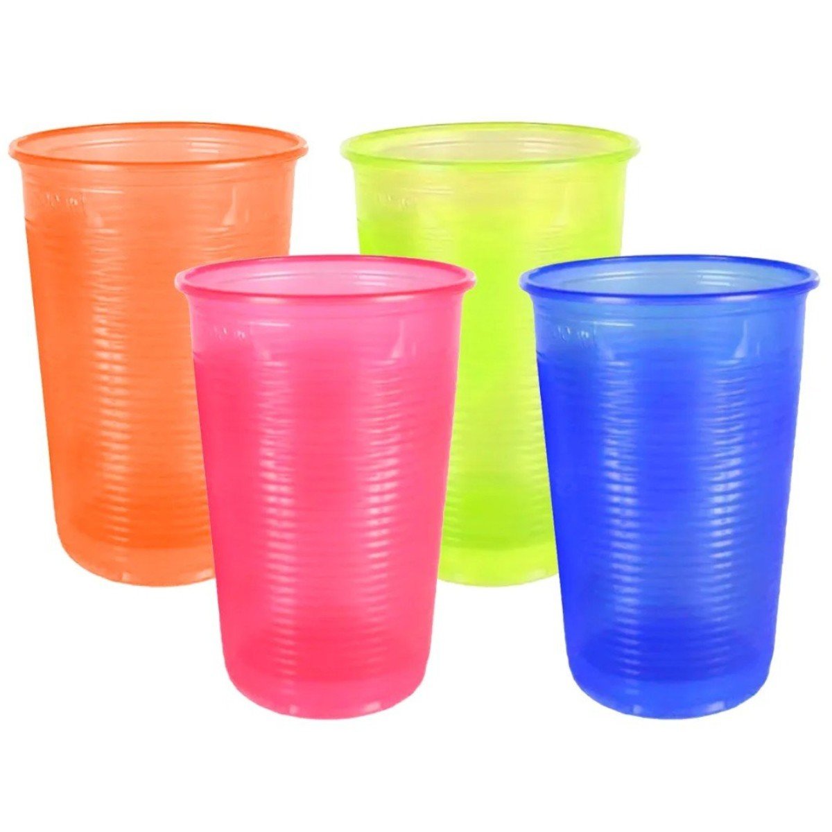 Copo Colorido Neon Sortido 300ml 20 Un Kaixote