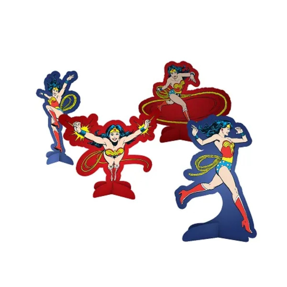 Decoração De Mesa Festcolor Mulher Maravilha 8un