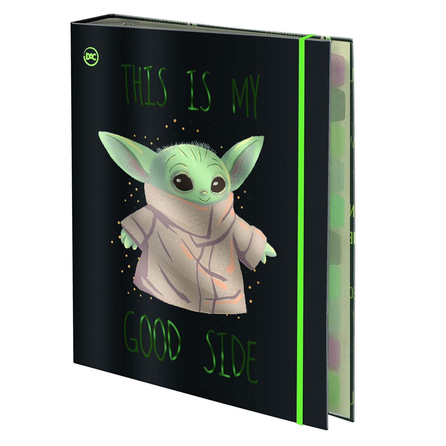 Fichário Argolado Universitário Star Wars Baby Yoda DAC - Welban