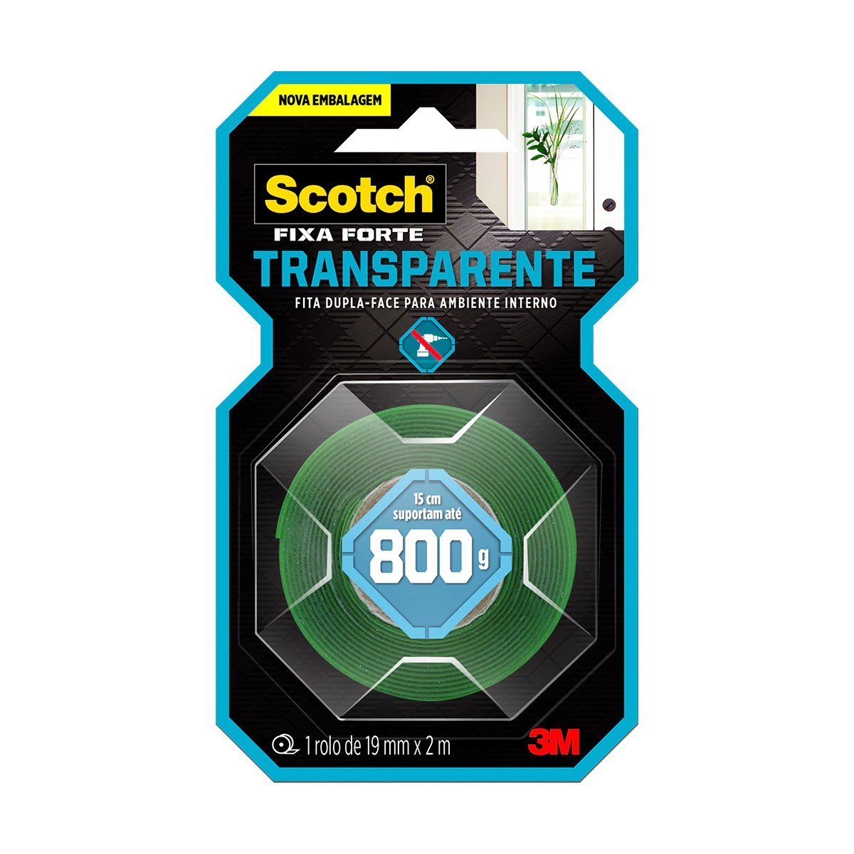 Fita Dupla Face Fixa Forte 19mm 3M Fita Dupla Face Fixa Forte 19mm 3M