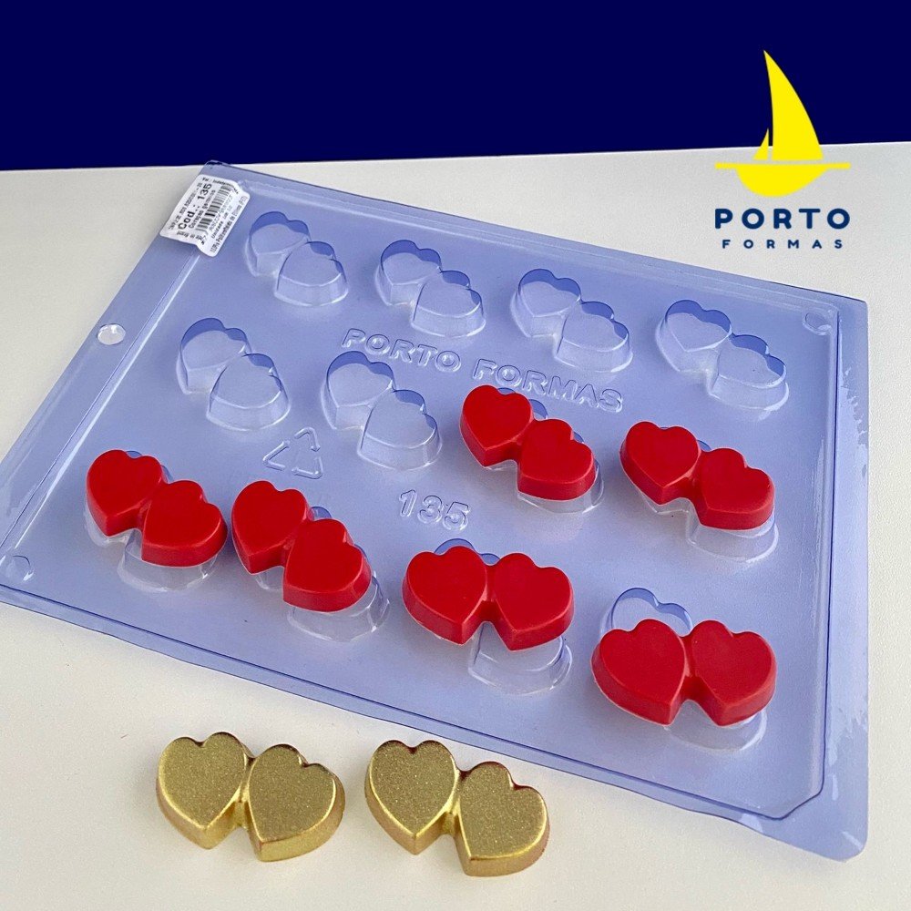 Forma Acetato Coração Gêmeos Cód.135 Porto Formas