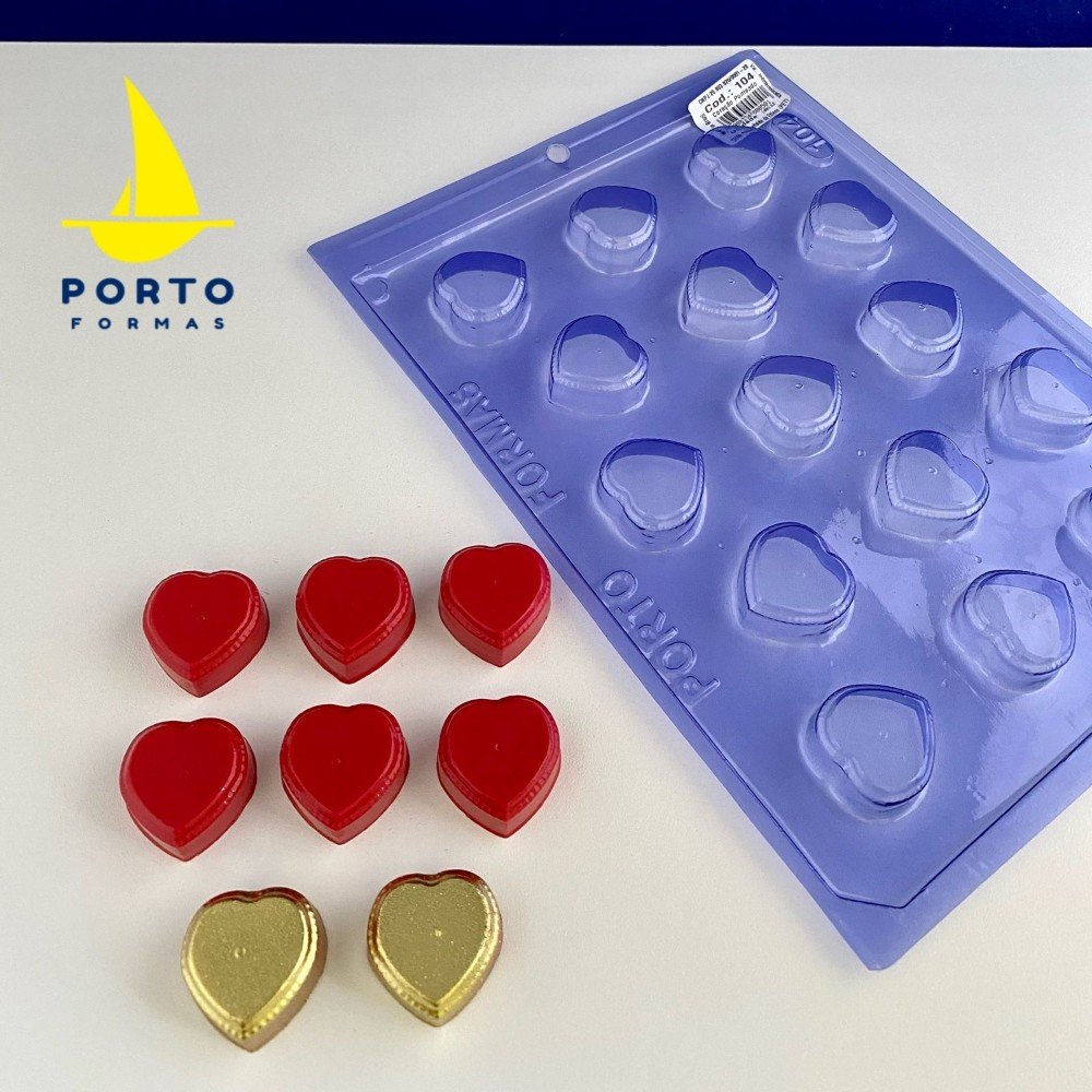Forma Acetato Coração Ponteado Cód.104 Porto Formas