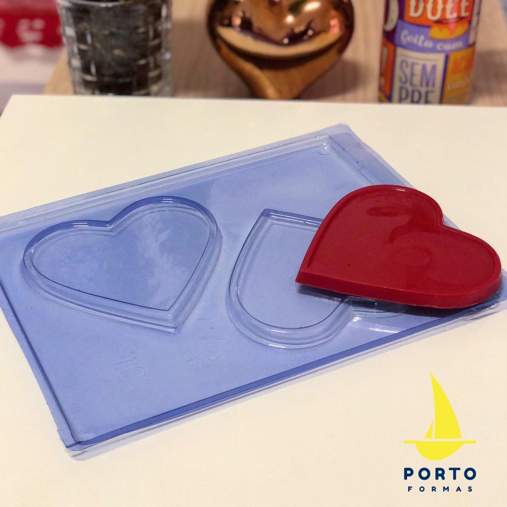 Forma Acetato Placa Coração Cód.109 Porto Formas