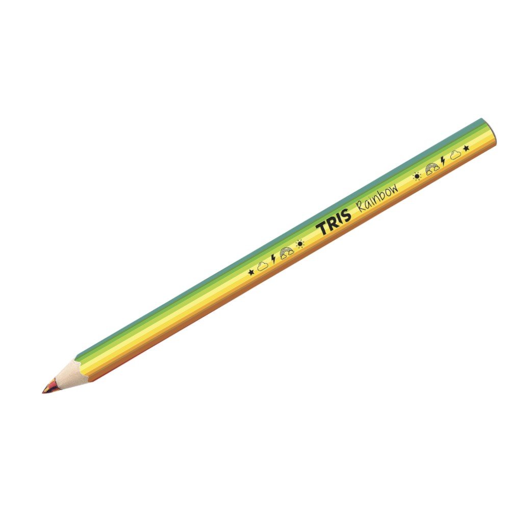 Lápis De Cor Multicolorido Jumbo 1 Unidade Rainbow Tris