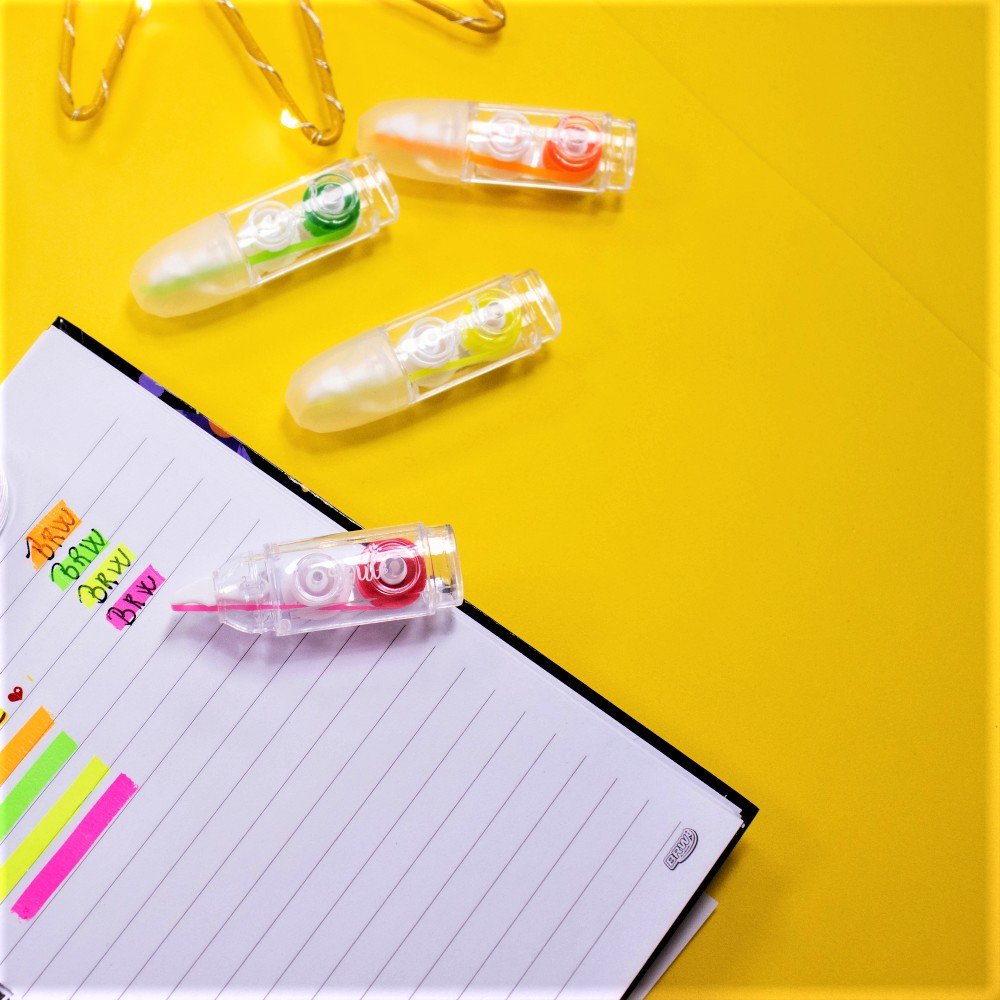Fita Colorida Marca Texto 5mm x 3m Amarelo Neon Soul Brw