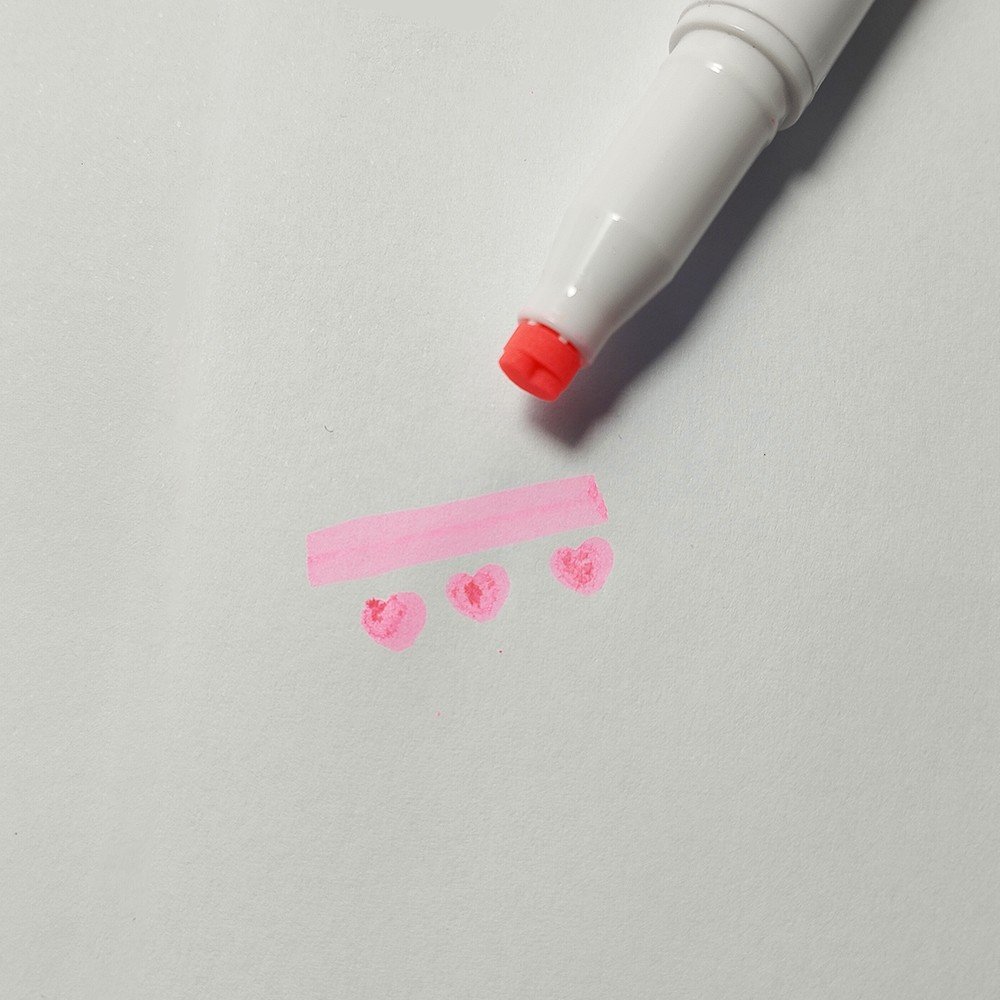 Marca Texto Rosa com Carimbo de Coração Brw