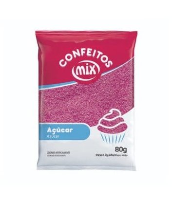 Açúcar Colorido Rosa Mix 80g
