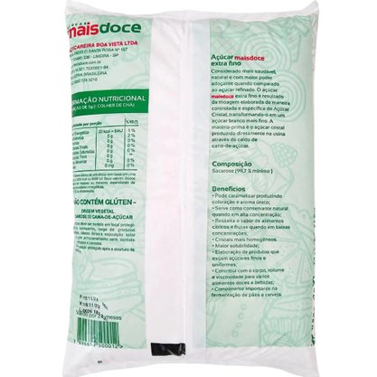 Açúcar Extra Fino 1Kg Maisdoce