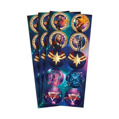 Adesivo Capitã Marvel Regina C/ 30 Un
