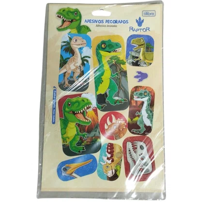 Adesivos Dinossauro Raptor 20un Tilibra