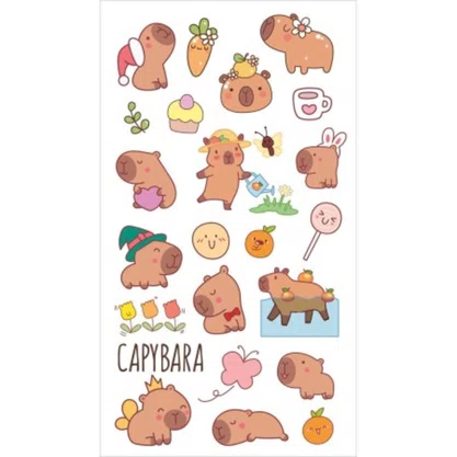 Adesivos Capivara 06 Folhas Capy Club Tilibra