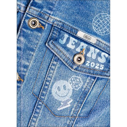 Agenda 2025 Comercial Brochura 1/4 Azul Emoji Jeans Tilibra