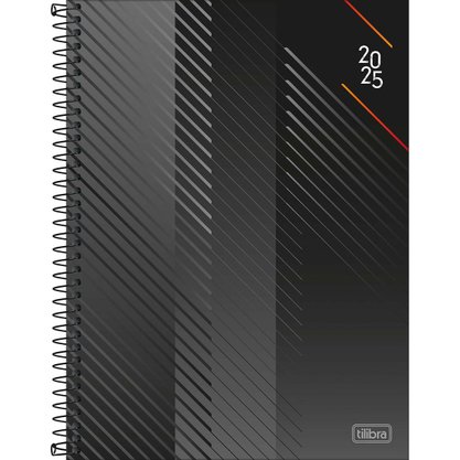 Agenda 2025 Comercial Executiva Espiral Preto Spot Tilibra