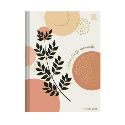 Agenda 2025 Mulher Brochura 112 Fls Círculos Salmão Animativa