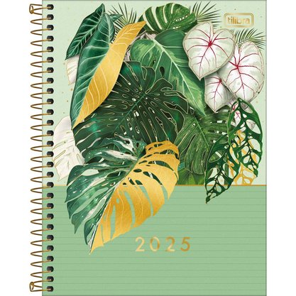 Agenda 2025 Planner Espiral Verde Naturalis Tilibra