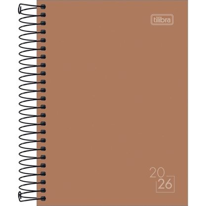 Agenda 2026 Diária Espiral Bege Spice Tilibra