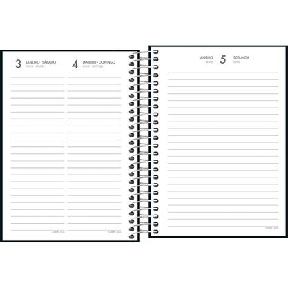 Agenda Pepper 2027 Espiral Preta 117x164mm 160Fls Tilibra