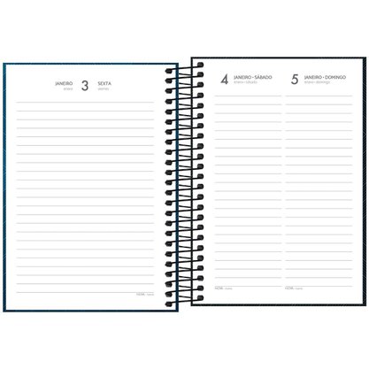 Agenda 2026 Espiral Diária Preto Zip Tilibra