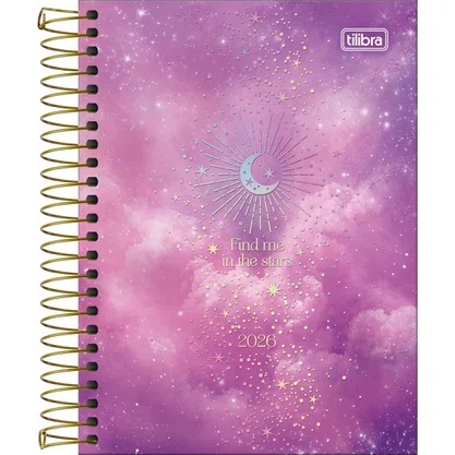 Agenda 2026 Espiral Pink Magic Tilibra