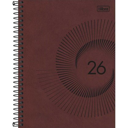 Agenda 2026 Planner Espiral Bordô Prátika Tilibra