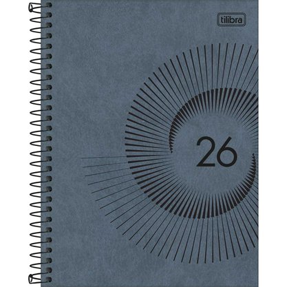 Agenda 2026 Planner Espiral Cinza Prátika Tilibra