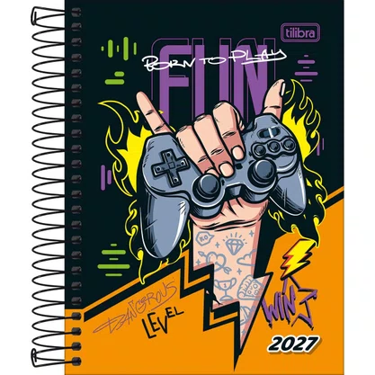 Agenda 2027 176 Folhas Laranja D+ Tilibra