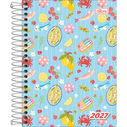 Agenda 2027 Diária Espiral Azul D + Tilibra