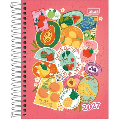 Agenda 2027 Diária Espiral Laranja Spice Tilibra