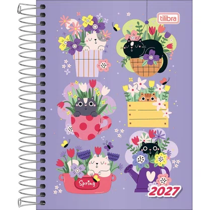 Agenda 2027 Diária Espiral Lilás D + Tilibra